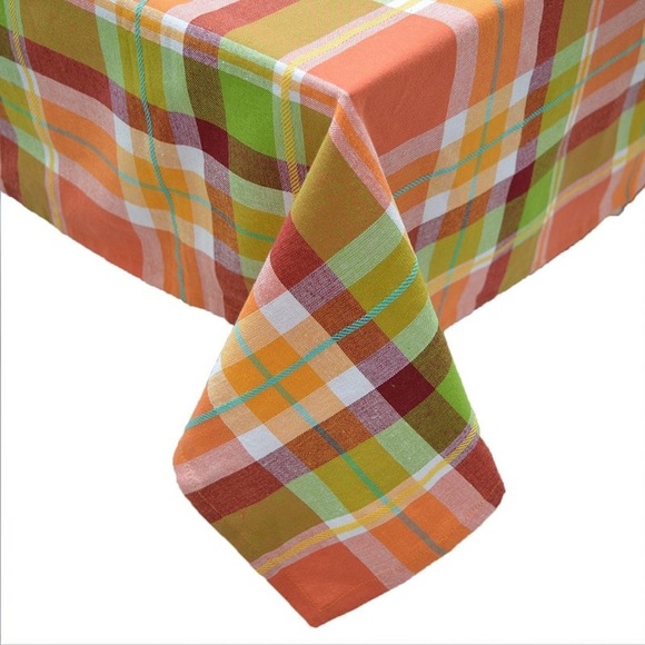 NWT Celebrate Fall Together Plaid Tablecloth Multicolor 60"X102" Below$40 Retail - Picture 4 of 4
